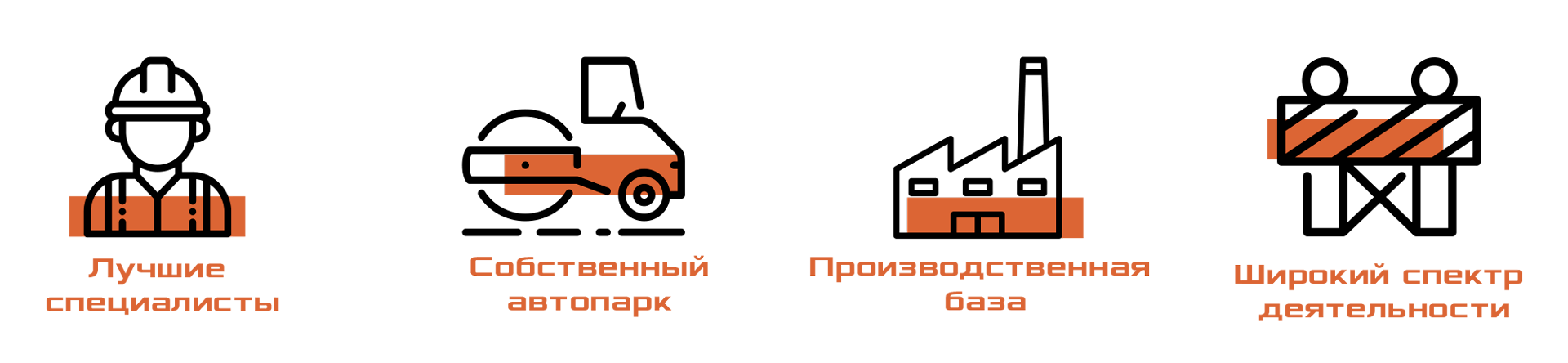 Лучшие специалисты, собственный автопарк, производственная база, широкий спектр деятельности